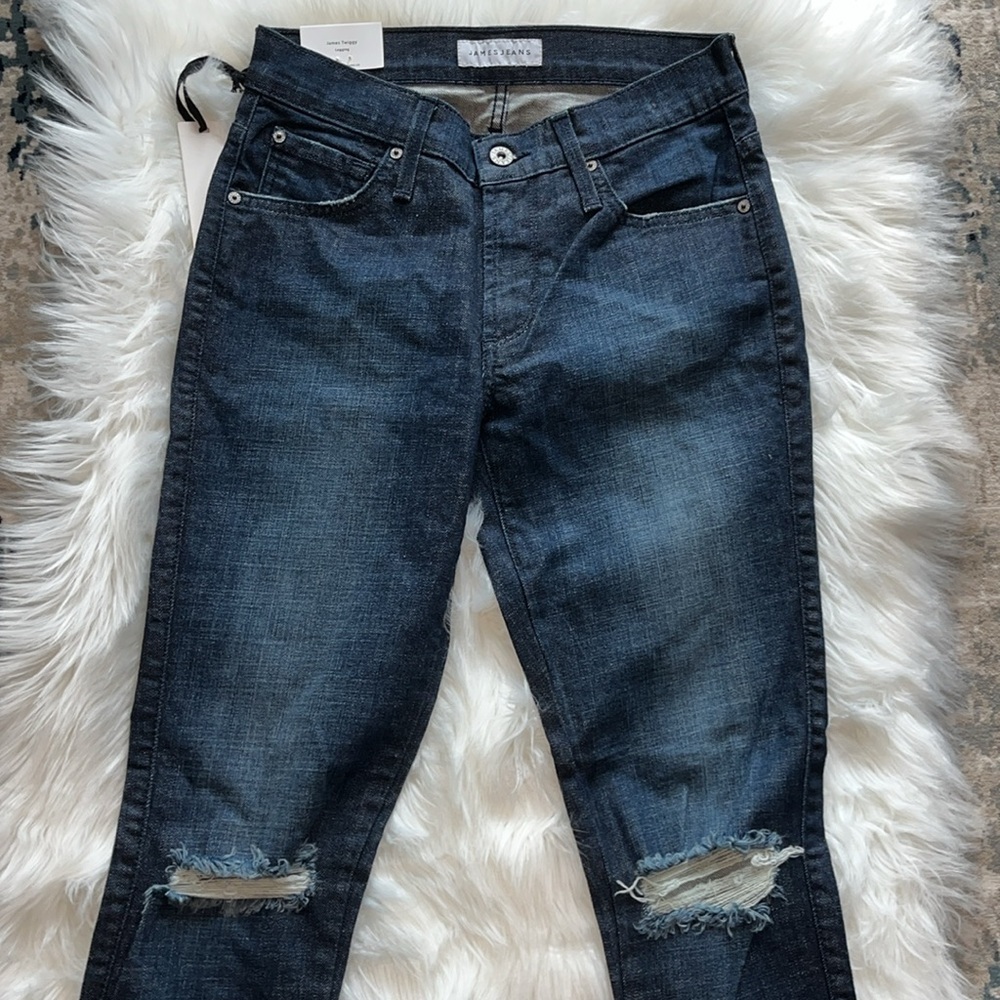 🆕 James Jeans Twiggy Distressed Mid-Rise Legging Jean Cotton Size 25 - Picture 2 of 11